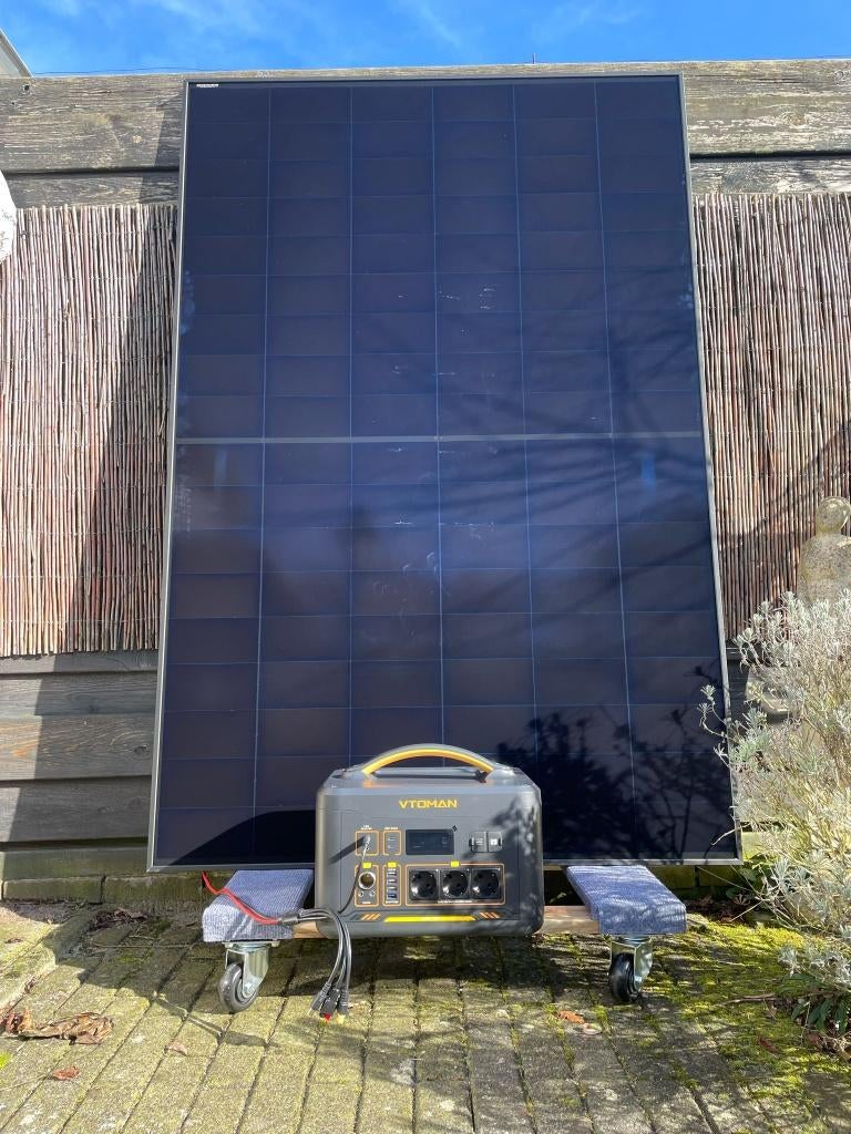 Draagbare 2200W Powerstation 1548Wh + 465W Zonnepaneel, Caravans en Kamperen, Kampeeraccessoires, Ophalen, Nieuw