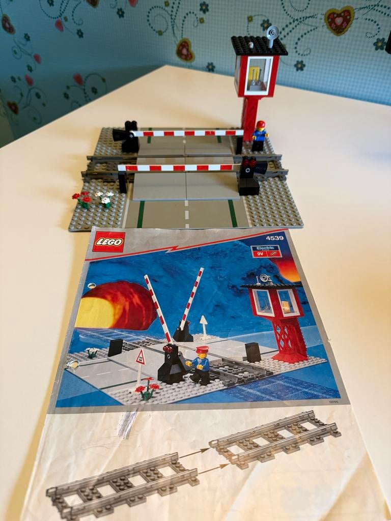 Lego Trein Overweg 4539 - Vintage set met handleiding, Ophalen of Verzenden, Gebruikt, Complete set, Lego
