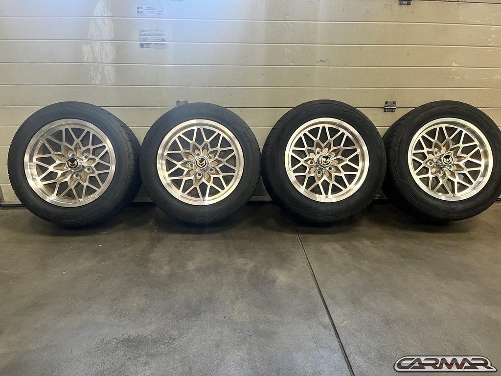 17'' Pontiac Firebird wielen 70/81 Snowflake + Nitto banden, 255 mm, -, -, Banden en Velgen