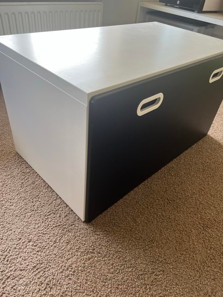 Stuva Opbergbox wit/zwart met handvatten, Ophalen, Gebruikt