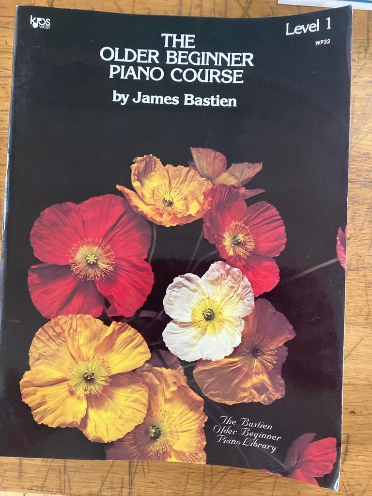 The Older Beginner Piano Course Level 1 James Bastien, Overige genres, Les of Cursus, Ophalen of Verzenden, Zo goed als nieuw