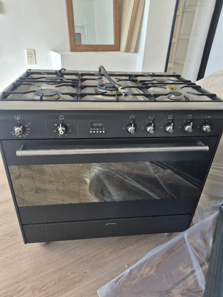 Gasfornuis 90cm 5-pits + oven!, Witgoed en Apparatuur, Fornuizen, Ophalen, Gebruikt, 60 cm of meer, Gas