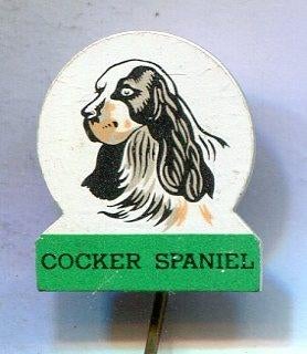 Cocker Spaniel blik honden speldje ( N_059a ), Verzenden, Zo goed als nieuw, Dier of Natuur, Speldje of Pin
