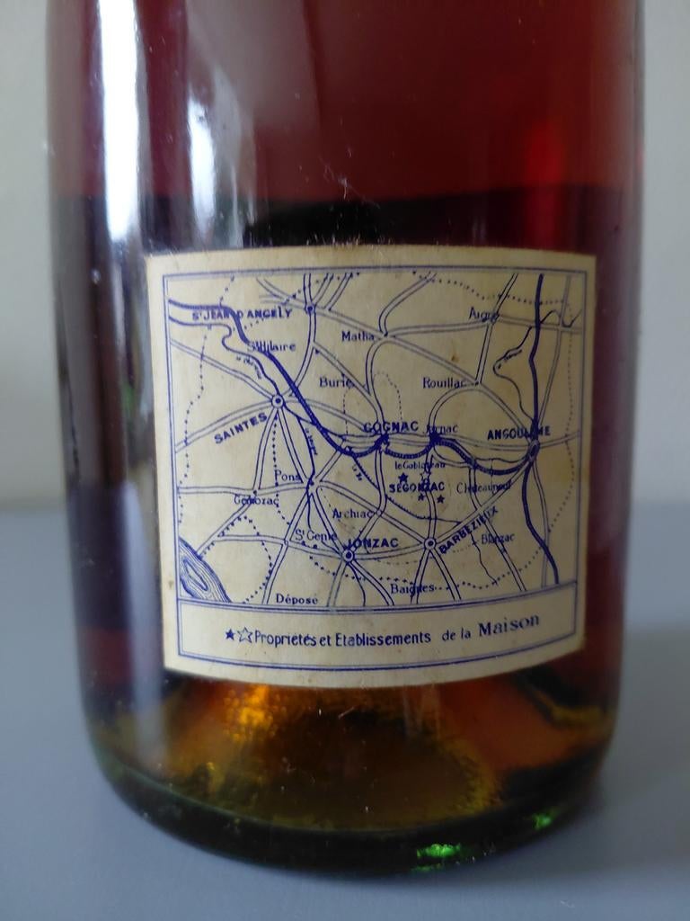 Zeldzame Frapin Cognac Fine Champagne - Vintage fles, Verzamelen, Gebruikt, Ophalen of Verzenden, Vol, Overige typen
