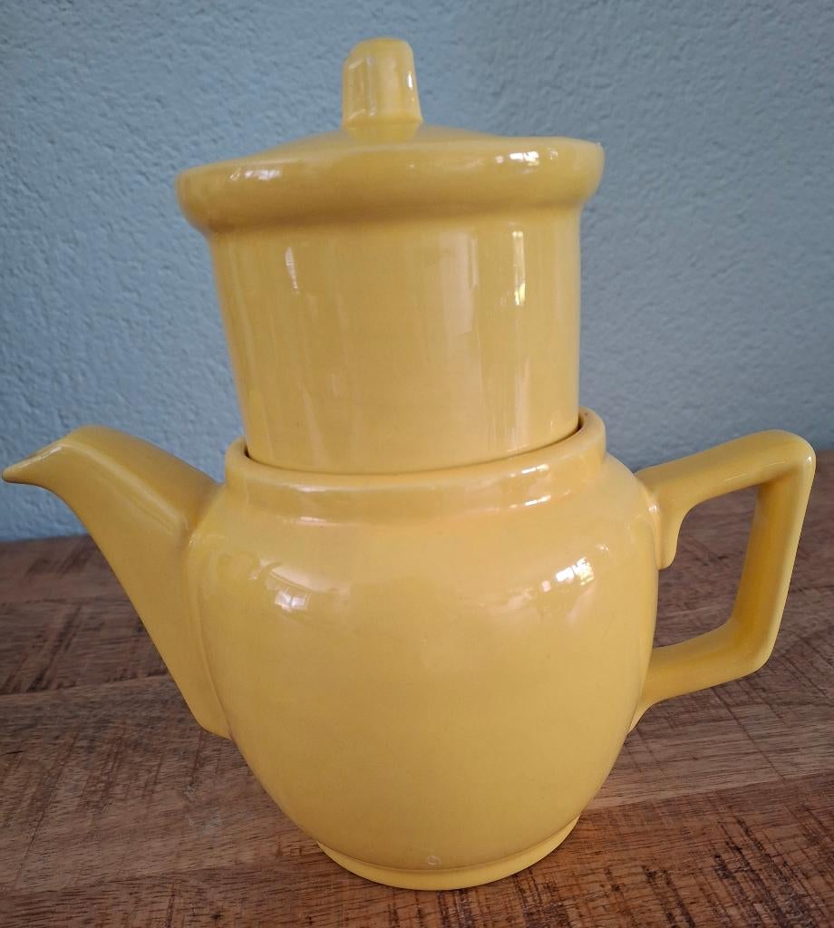 Vintage gele druppelkoffiezetter, Antiek en Kunst, Ophalen