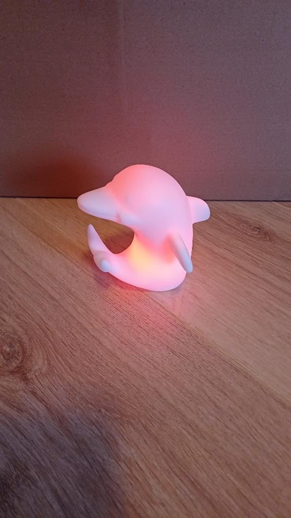 Gekleurd dolfijnen lampje, Ophalen of Verzenden, Nieuw, Kunststof, Minder dan 50 cm