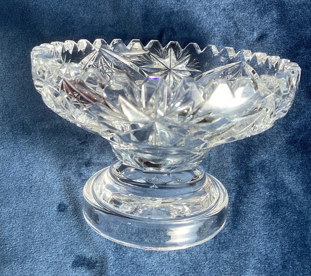 Prachtig geslepen kristallen schaaltje, Antiek en Kunst, Antiek | Glas en Kristal, Ophalen of Verzenden