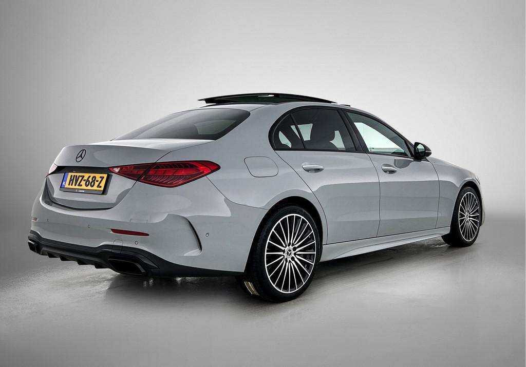 Mercedes-Benz C-Klasse 300 e AMG-line Night pakket | Panoram, Auto's, Automaat, 12 maanden, Achterwielaandrijving, Bedrijf