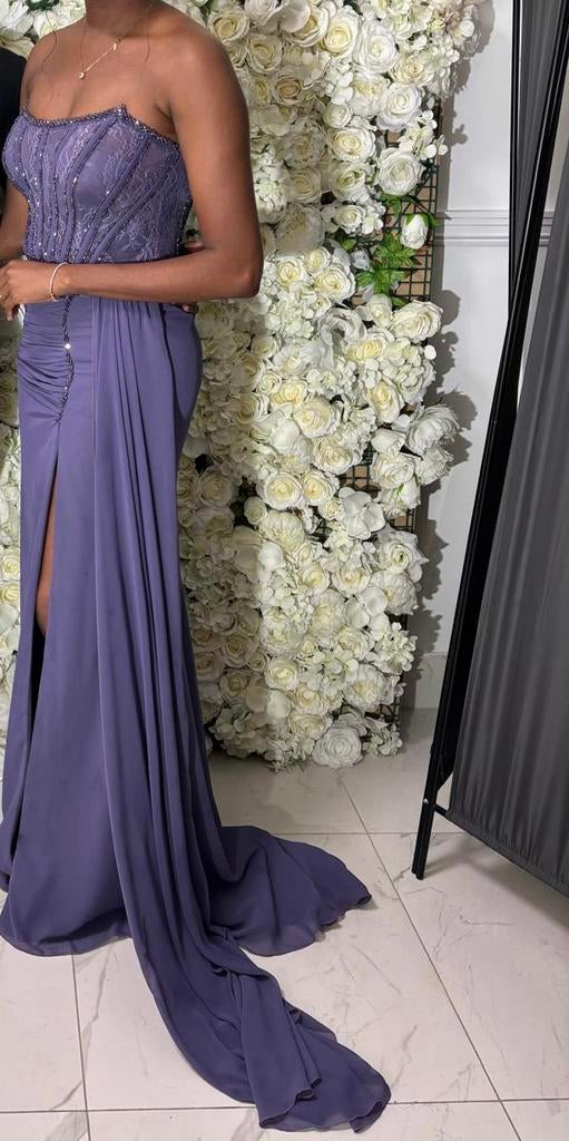 Lila elegante jurk -M, Ophalen of Verzenden, Zo goed als nieuw, Paars, Galajurk