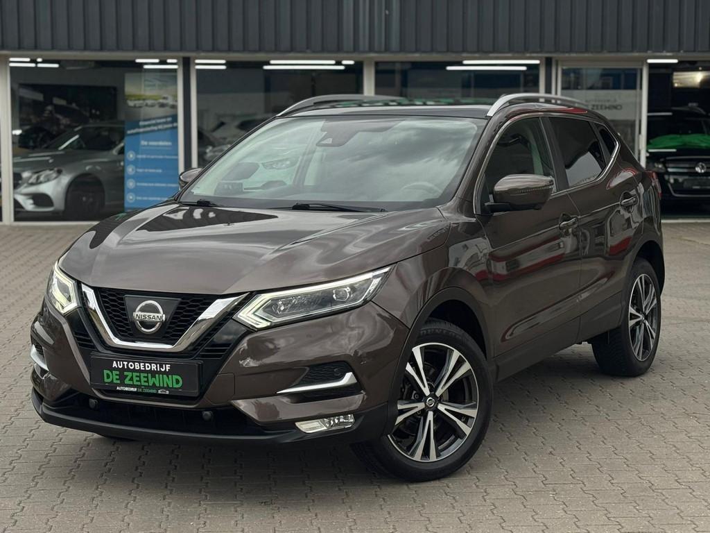 Nissan Qashqai 1.2 Tekna|pano|camera|Led|Navi, Auto's, Voorwielaandrijving, Gebruikt, 4 cilinders, Bruin