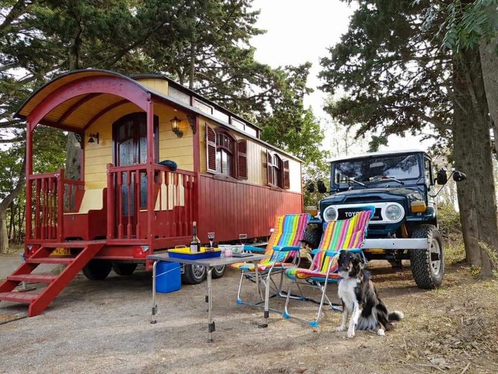 Te koop aangeboden unieke Pipowagen, Caravans en Kamperen, Caravans, Particulier, tot en met 2, Rondzit, Koelkast, Mover, Ophalen