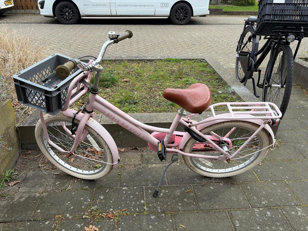 Roze kinderfiets 20 inch - Supersuper Cooper, Ophalen, Gebruikt, 20 inch, Handrem