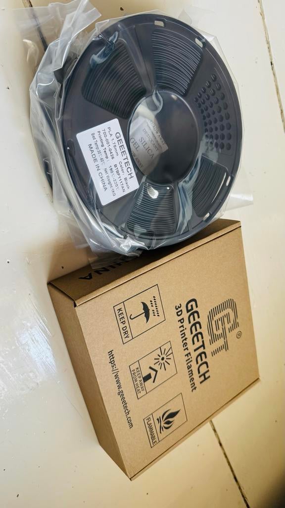 Geeetech PLA filament 1.75mm zwart 1kg, Ophalen of Verzenden, Nieuw