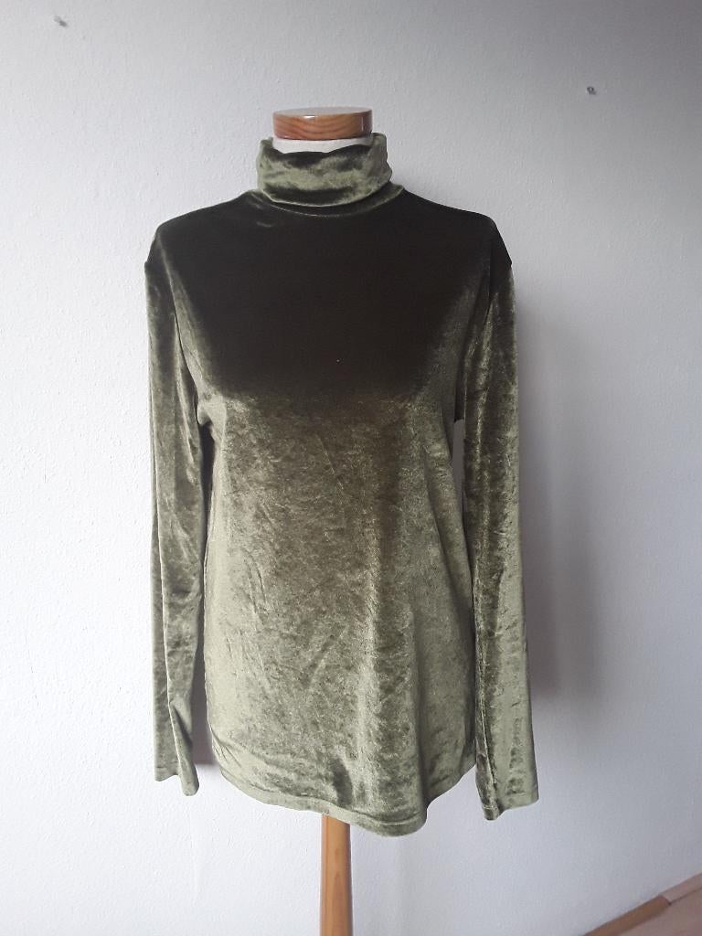 ASOS groen velours shirt mt L (40), Maat 38/40 (M), Ophalen of Verzenden, Zo goed als nieuw, Lange mouw
