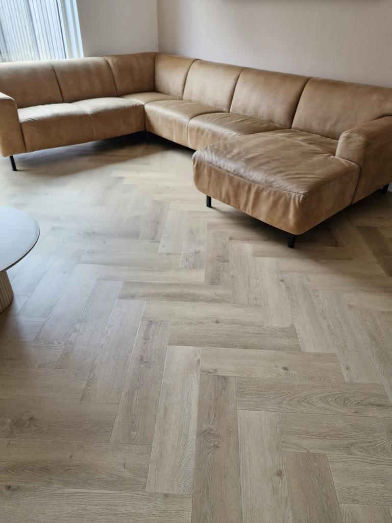 Ruime De Bommel Hoekbank - Leder Harleybrandy, Ophalen, Gebruikt, Hoekbank, 300 cm of meer