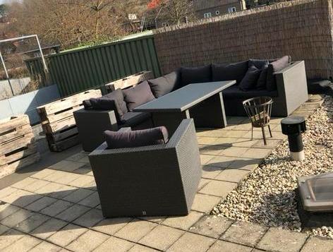 Le Sud loungeset Lecce 7-delig donkergrijs, Ophalen, Zo goed als nieuw, Loungeset