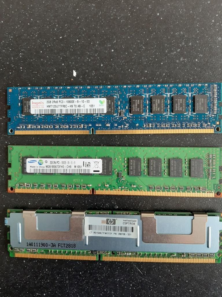 Diverse RAM Geheugenmodules (DDR2, DDR3), Computers en Software, RAM geheugen, Gebruikt, Server, DDR3, Ophalen of Verzenden