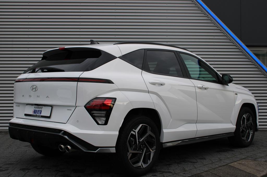 Hyundai KONA 1.6 GDI HEV N Line Ed. | Parkeercamera | Keyles, Gebruikt, Zwart, Leder en Stof, Wit