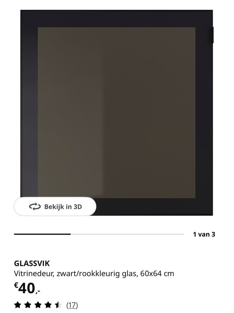 3 Ikea Glassvik rookglas deuren Besta, Huis en Inrichting, Ophalen, Zo goed als nieuw