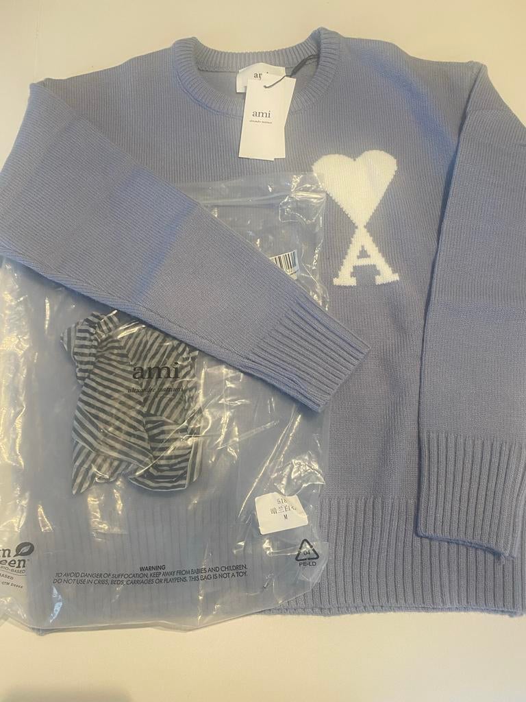 Ami Paris trui lichtblauw maat S, Ophalen of Verzenden, Nieuw, Maat 46 (S) of kleiner, Blauw