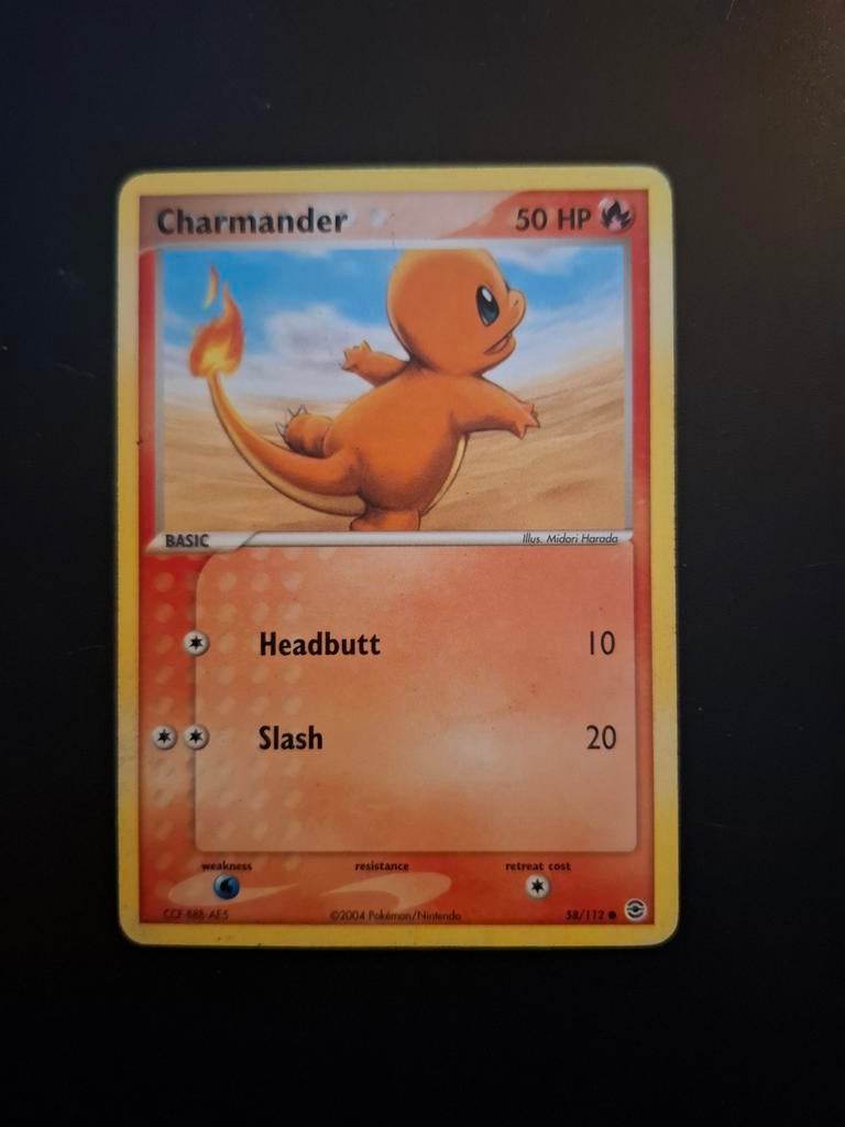 Charmander #58 Pokémon Fire Red & Leaf Green Kaart, Ophalen of Verzenden, Gebruikt, Losse kaart