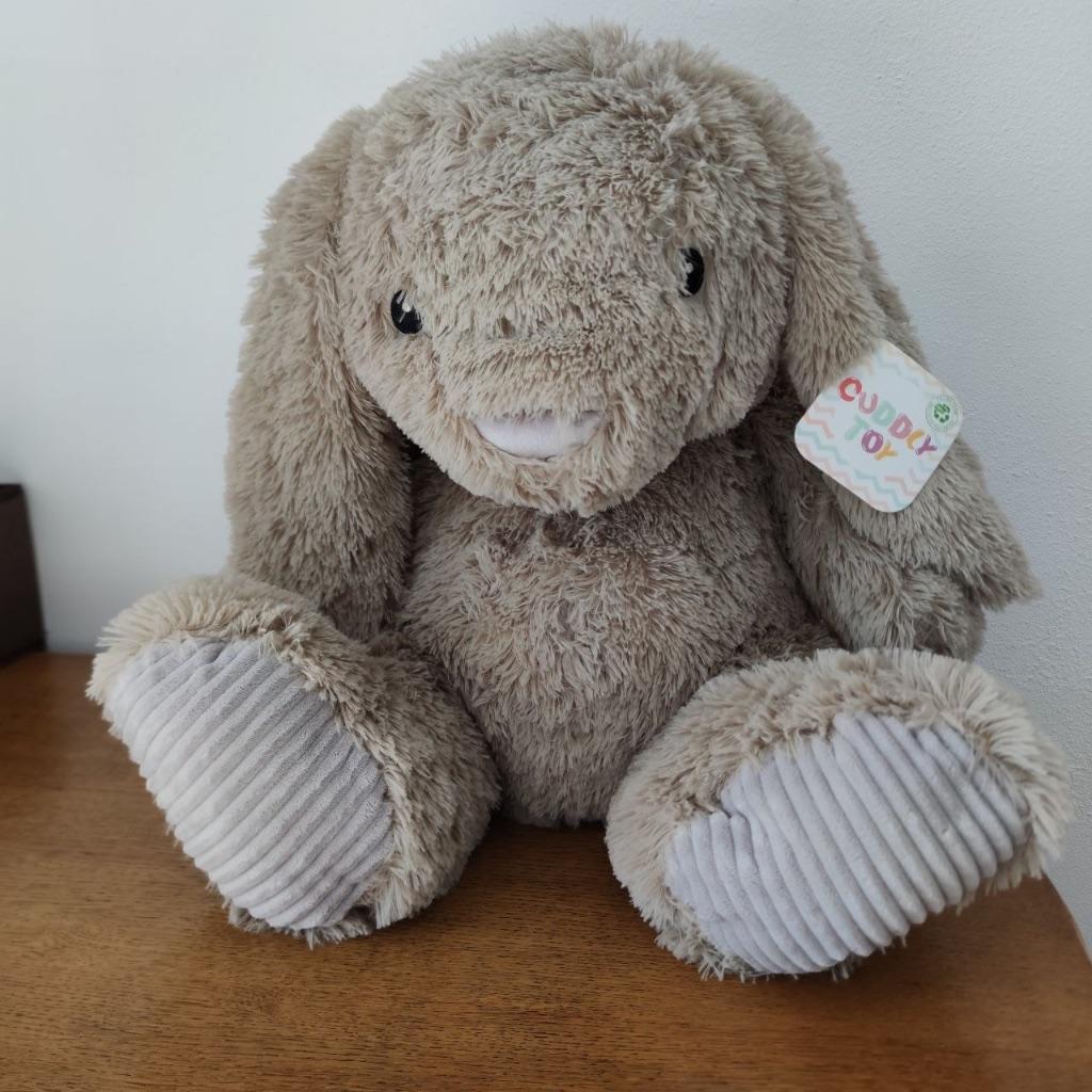 Knuffel konijn groot, Ophalen of Verzenden, Wasbaar, Middelgroot (20 tot 80 cm), Bruin