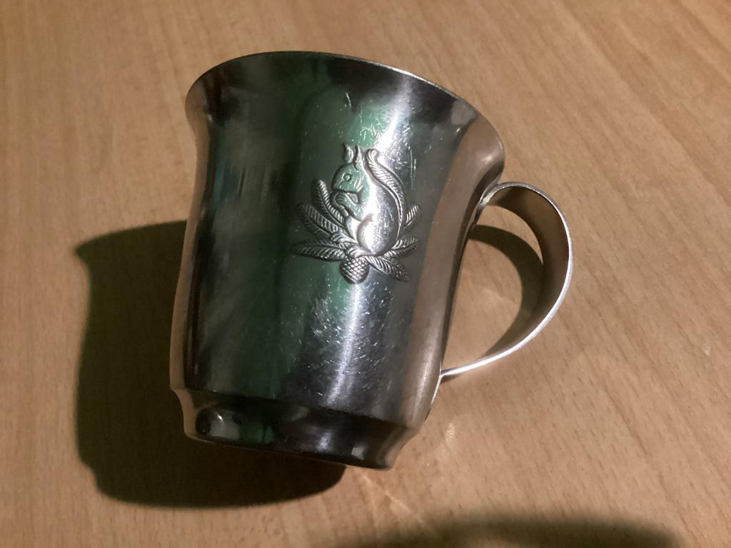 Vintage GERO ZILMETA kinderbeker met eekhoorn, Ophalen of Verzenden