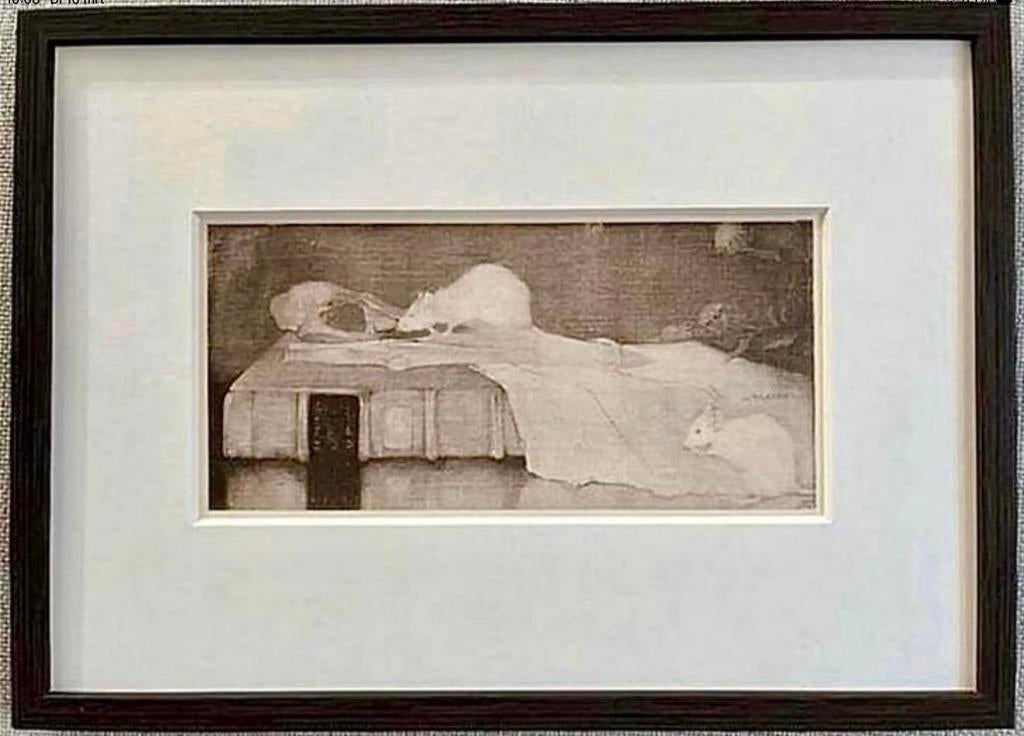 Jan Mankes 1889-1920 / Muizen op Perkamenten Boek 1923, Antiek en Kunst, Kunst | Etsen en Gravures, Ophalen of Verzenden