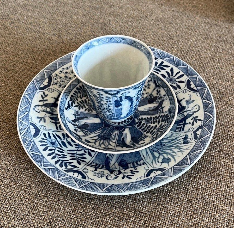 Beker, bord en schotel met Lange Lijs decor, Ophalen of Verzenden