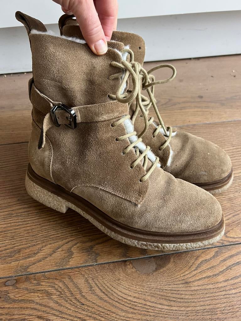 Gevoerde laarzen notre V, Ophalen of Verzenden, Zo goed als nieuw, Beige