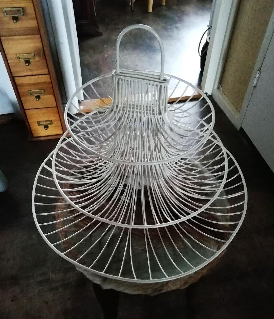 Design draad fruitschaal etagere met 3 uitneembare etages., Ophalen of Verzenden