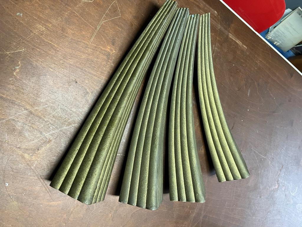 4 tafelpoten Peter Chygczy zonder glasplaat, Ophalen, Minder dan 45 cm, Minder dan 55 cm, Metaal of Aluminium