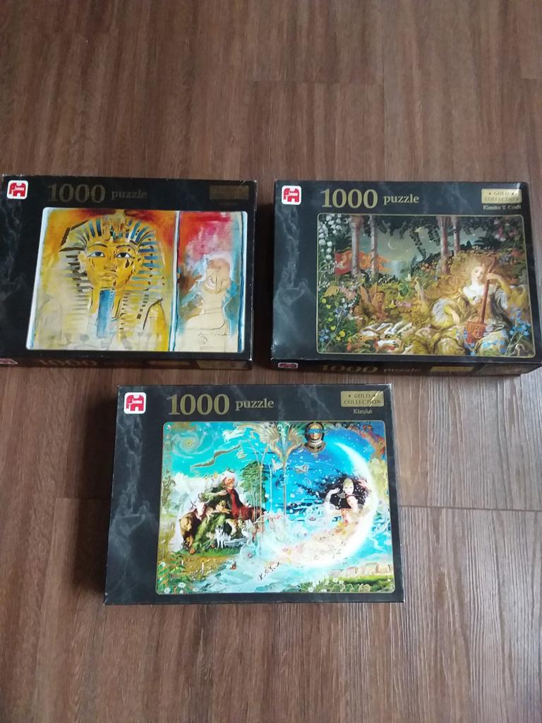 3 jumbo puzzels Gold collection, Hobby en Vrije tijd, Denksport en Puzzels, Ophalen of Verzenden, 500 t/m 1500 stukjes, Gebruikt