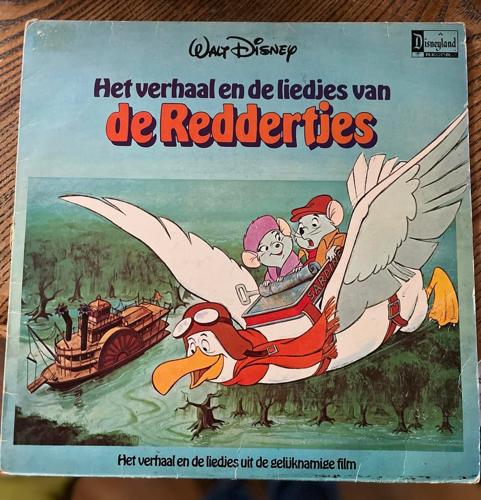 De Reddertjes - Walt Disney Vinylplaat, Verzamelen, Disney, Ophalen of Verzenden, Overige figuren, Gebruikt, Overige typen