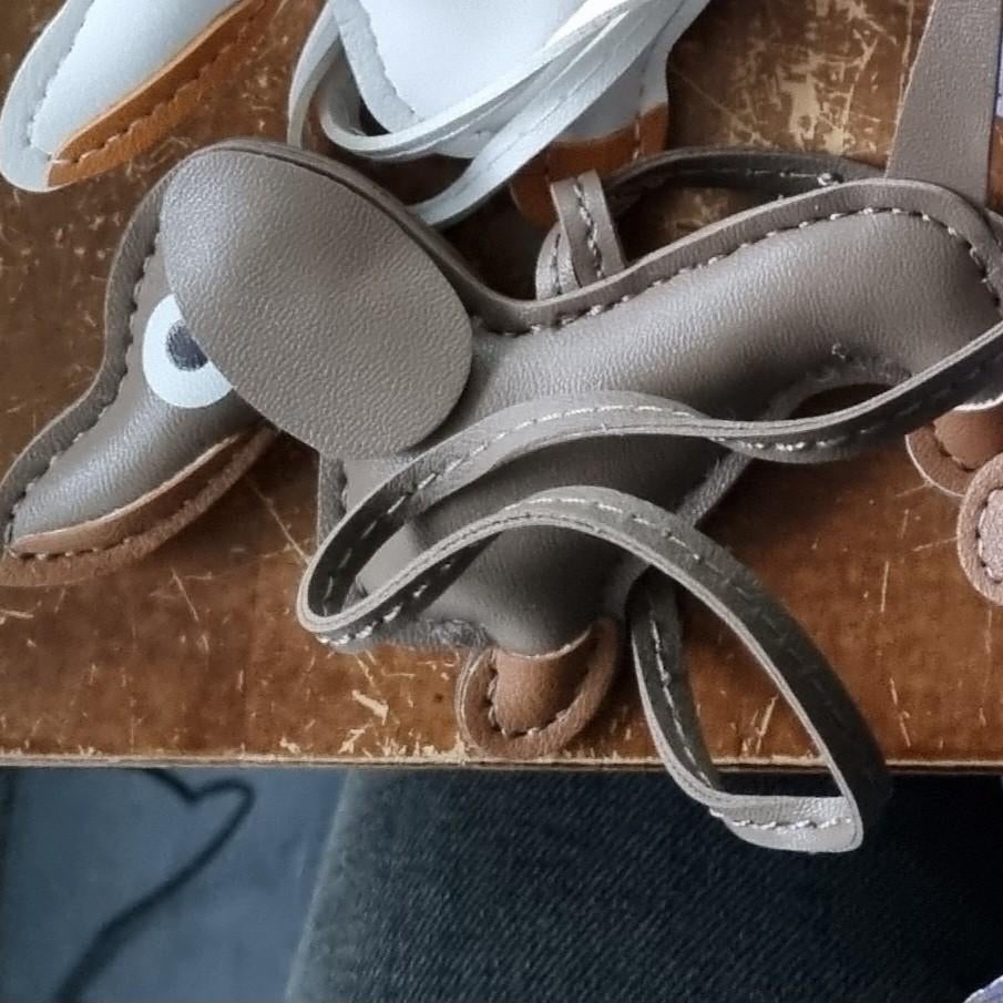 Tashanger sleutelhanger keychain leren hanger teckel hondje, Verzenden, Nieuw