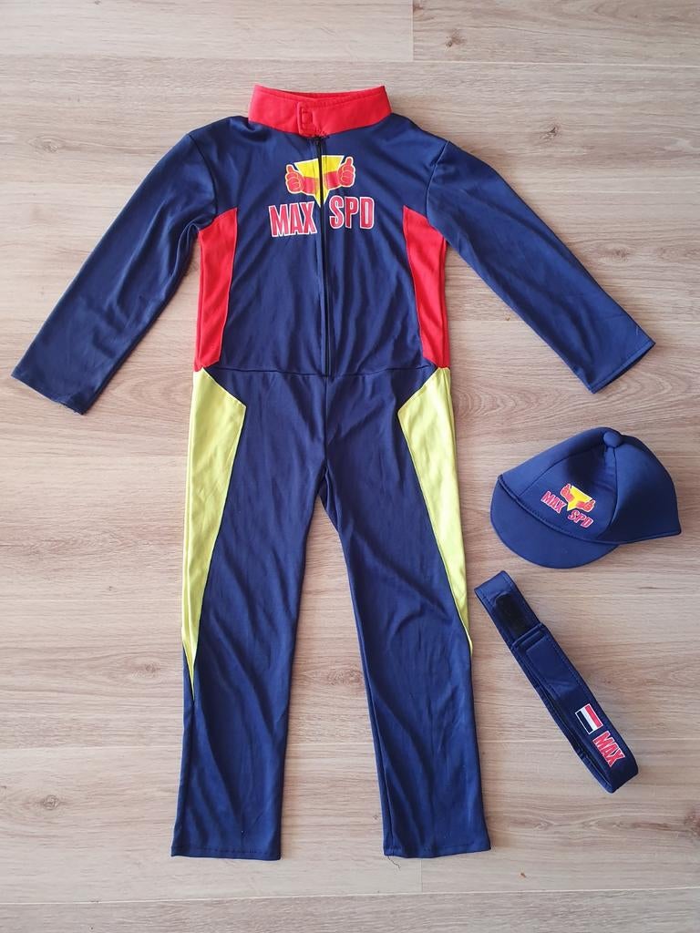 Race overall F1 (mt. 110-116), Kinderen en Baby's, Carnavalskleding en Verkleedspullen, Ophalen, Zo goed als nieuw, 110 t/m 116