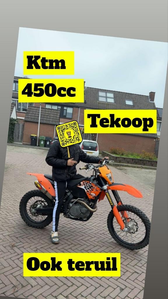 Ktm 450cc, Ophalen of Verzenden, Zo goed als nieuw