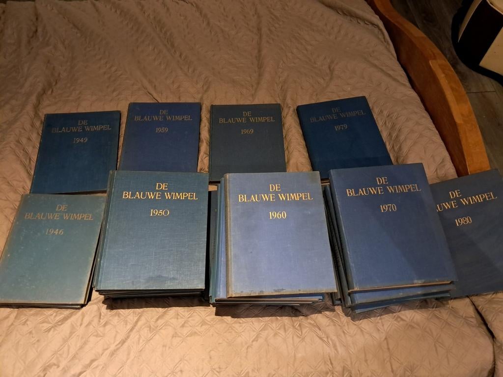 De blauwe wimpel gebonden boeken, Verzamelen, Scheepvaart, Ophalen, Gebruikt, Motorboot, Boek of Tijdschrift