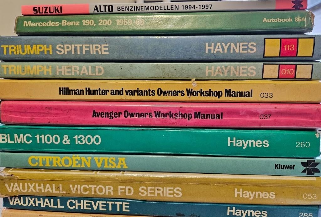 werkplaatsboeken oldtimers, diverse merken, zie de foto's, Ophalen of Verzenden