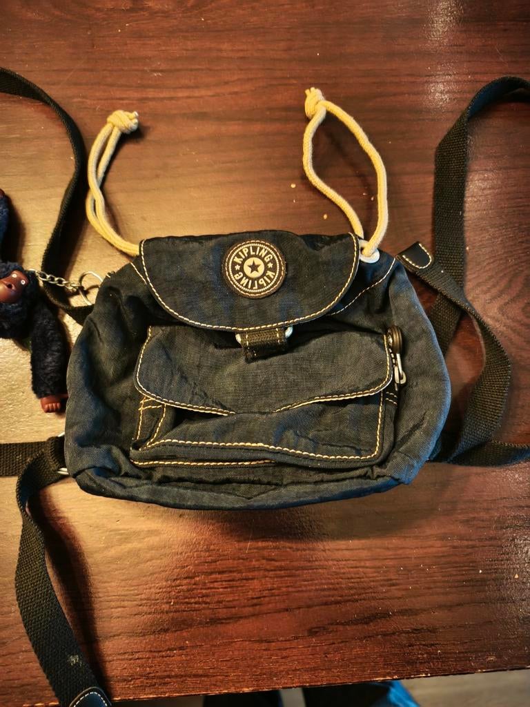Kipling Vintage Rugzak, Ophalen of Verzenden, Zo goed als nieuw, Blauw, Overige typen