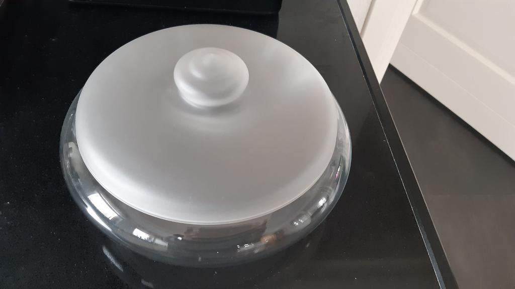Mooie glazen koekschaal, Antiek en Kunst, Antiek | Glas en Kristal, Ophalen of Verzenden
