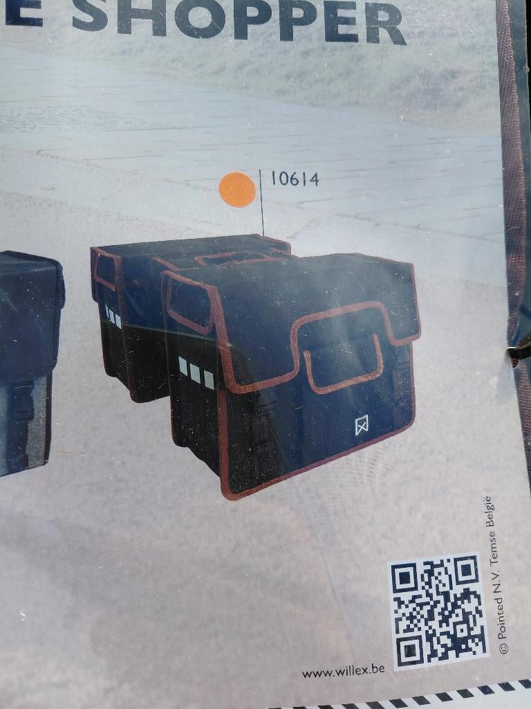Willex dubbele Shopper Fietstas, Zwart / Bruin NIEUW !!, Ophalen of Verzenden, Nieuw, Wilex