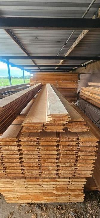 Te koop douglas sponning planken dakbeschot 18x180mm 4mtr, Ophalen of Verzenden, Nieuw, 250 cm of meer, Planken