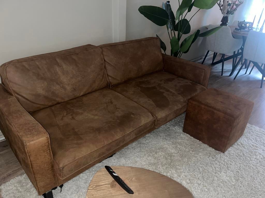 Leren bank van Seats & Sofa’s, Huis en Inrichting, Banken | Complete zithoeken, Ophalen, Gebruikt, Leer