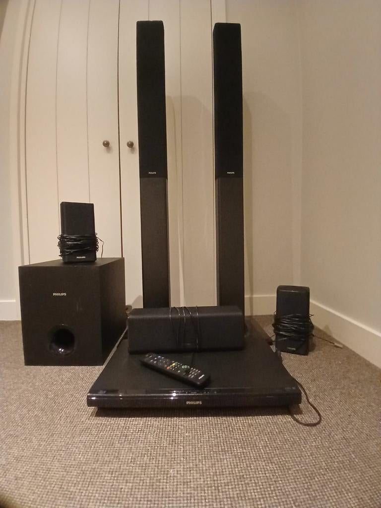 Philips Cinema set zwart., Ophalen, Philips, Blu-ray-speler, Gebruikt