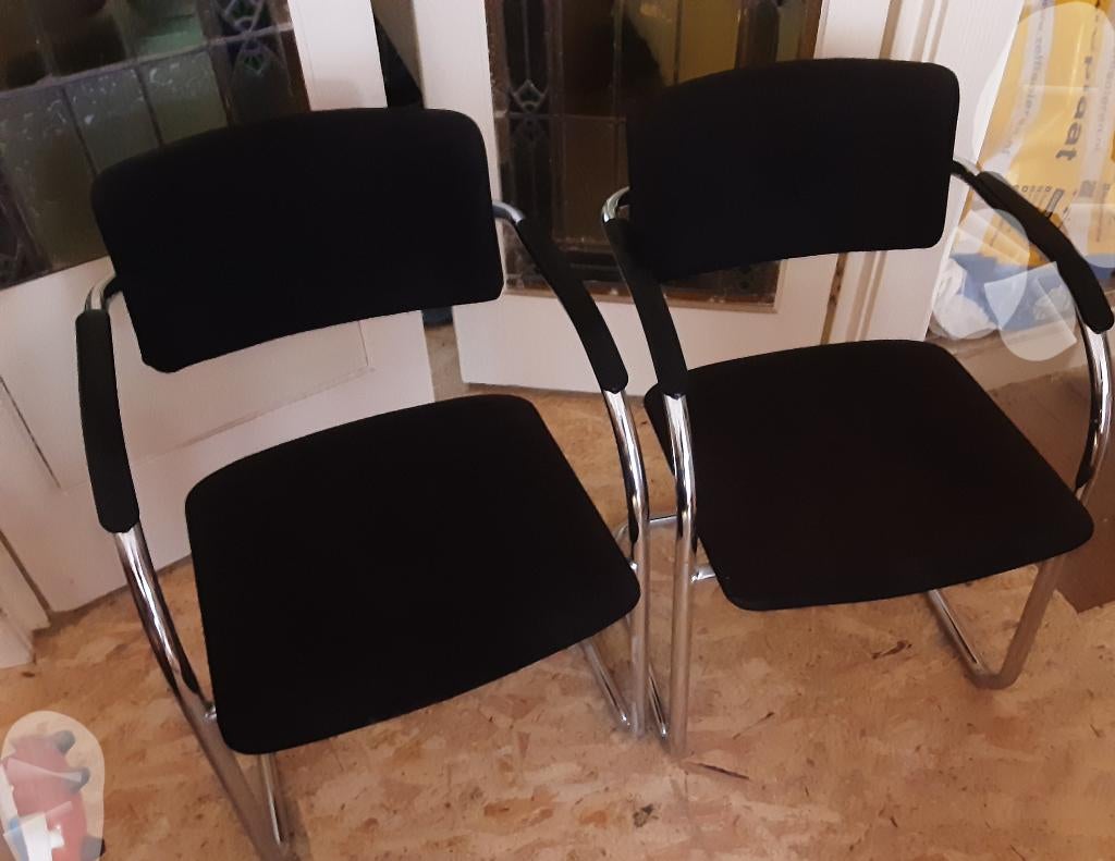 Lande eetkamerstoelen buisframe, Ophalen, Zo goed als nieuw