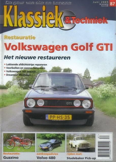 Klassiek & Techniek 87 2005 : VW Golf GTI / 181 - Volvo 480, Ophalen of Verzenden, Gelezen, Algemeen