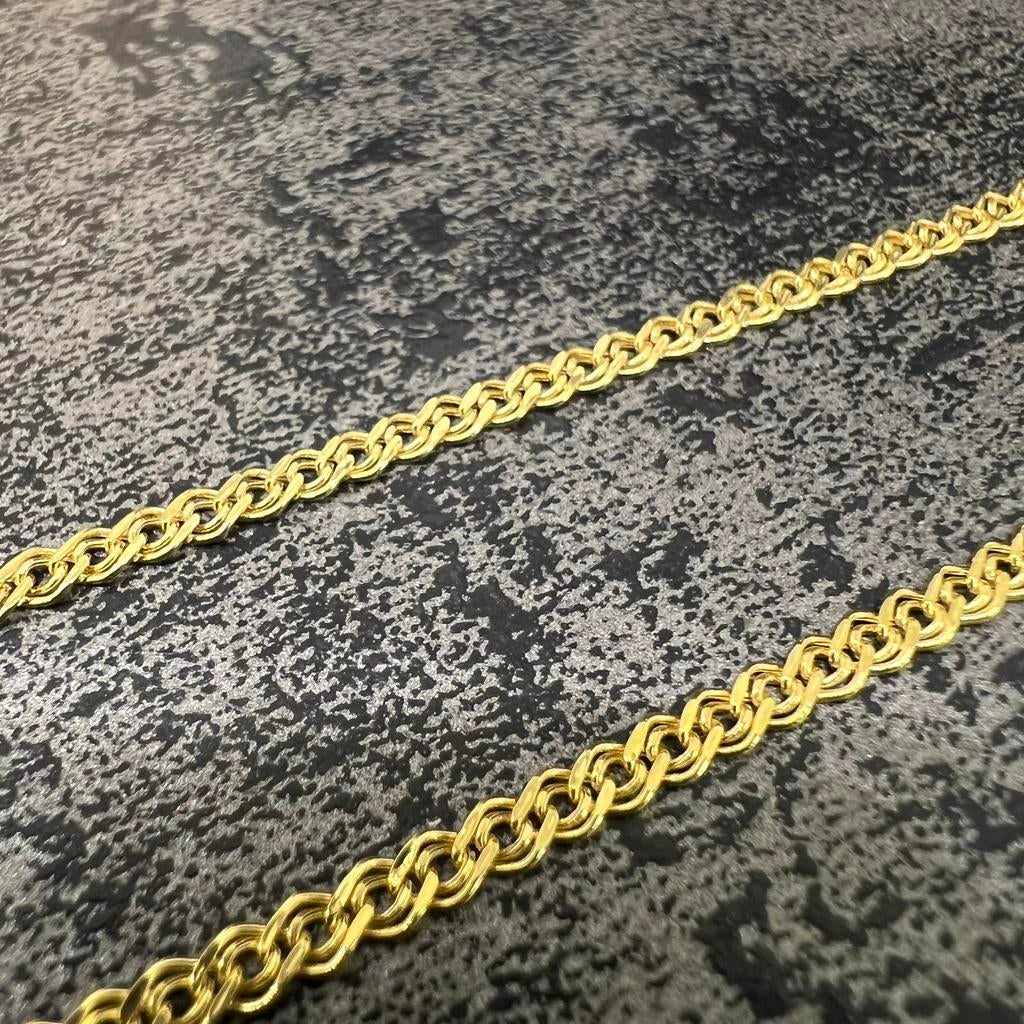 14 karaat gouden ketting cuban schakel prachtig model, Sieraden, Tassen en Uiterlijk, Kettingen, Nieuw, Goud, Ophalen of Verzenden