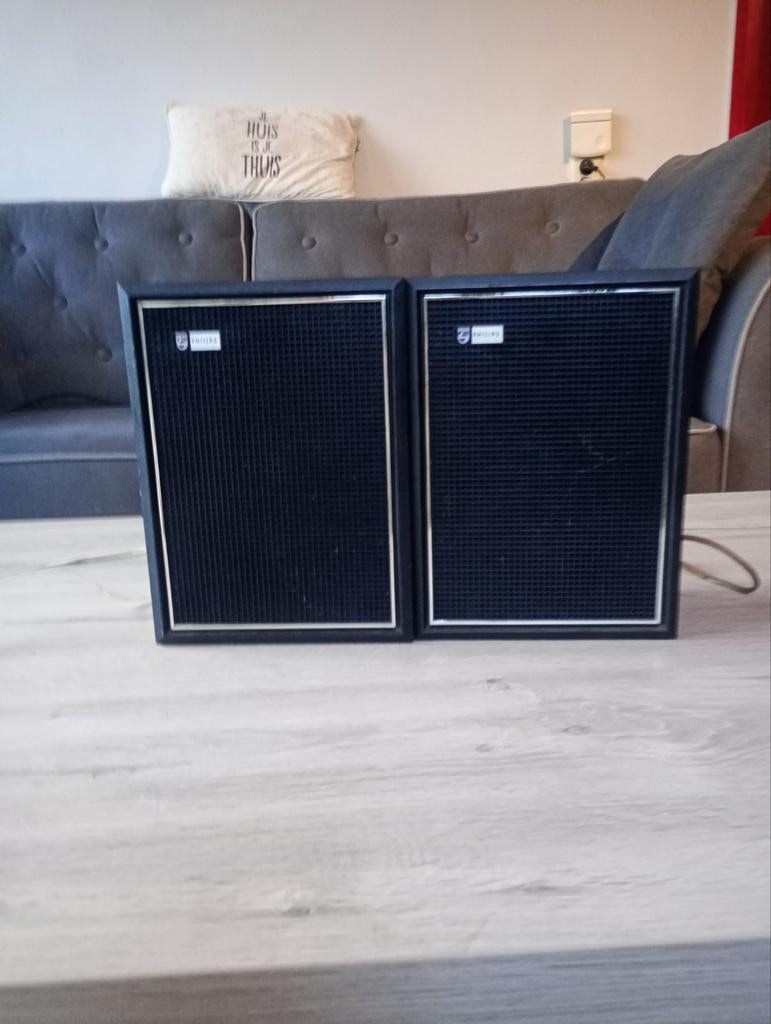 Philips Luidsprekerset - Vintage, Audio, Tv en Foto, Luidsprekers, Ophalen, Philips, Gebruikt, Minder dan 60 watt