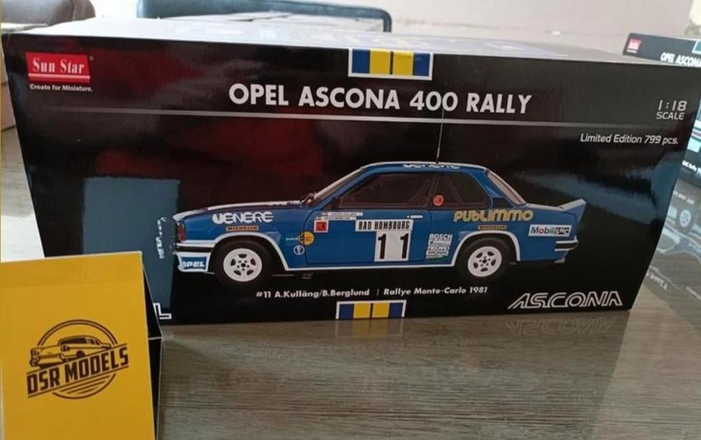 1:18 Opel Ascona 400 Rally #11 1981, Hobby en Vrije tijd, Modelauto's | 1:18, S, Auto, R, Nieuw